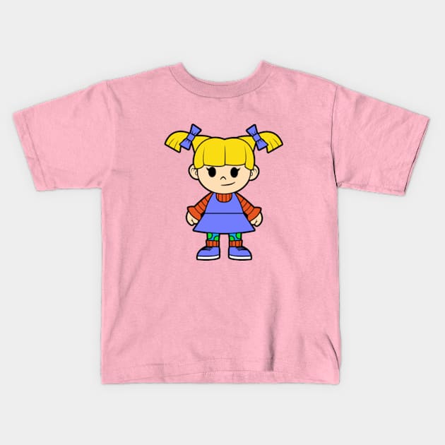 Angelica Rugrats Kids T-Shirt by liora natalia